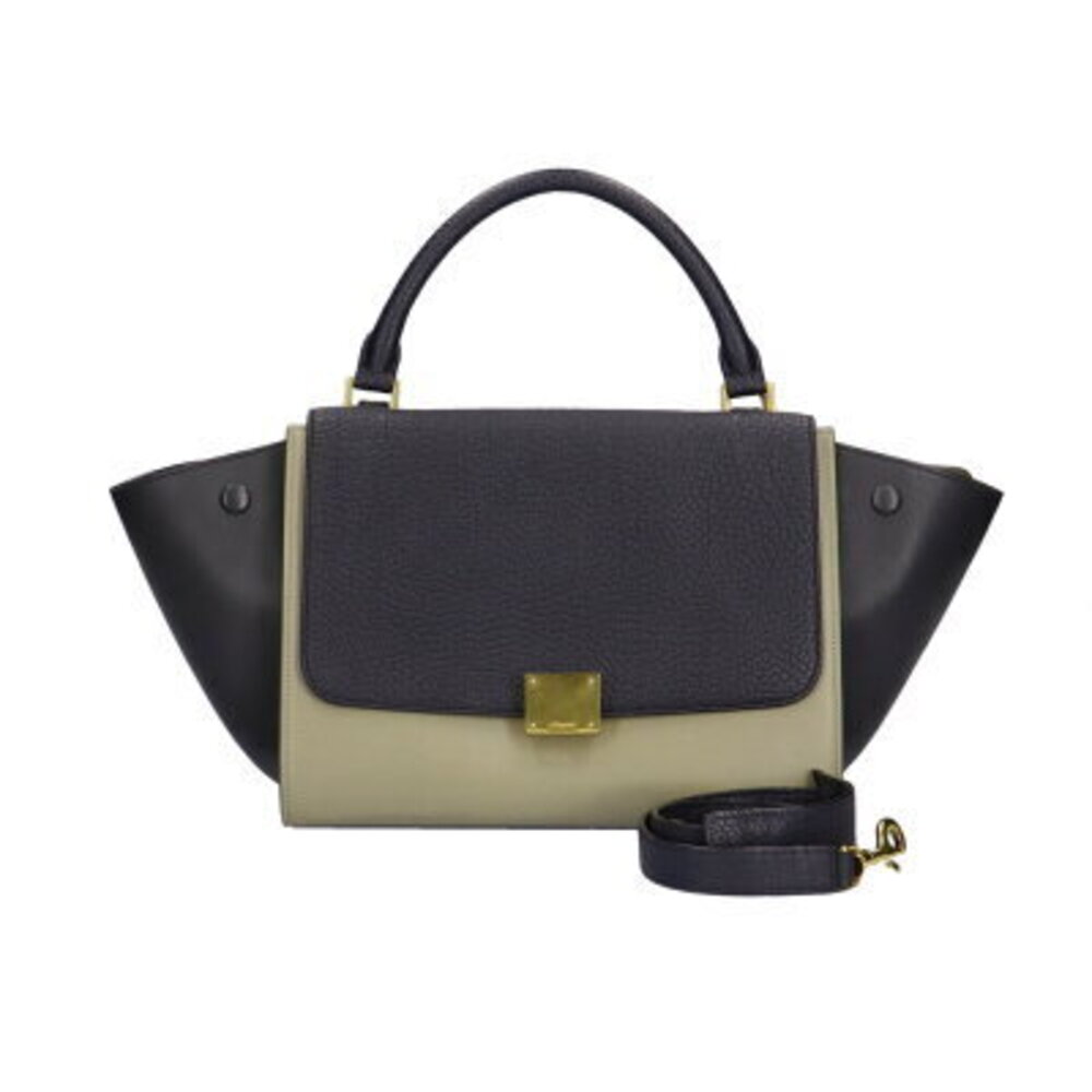 Celine Trapeze 2way Calfskin Leather Shoulder bag leather